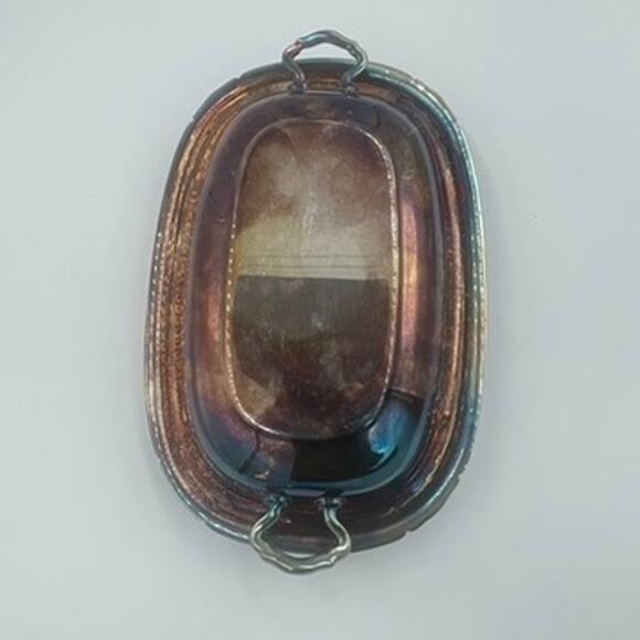 Reed & Barton Mayflower 5001 Vintage Lidded Vegetable Dish Silverplate Platter - Picture 2 of 6